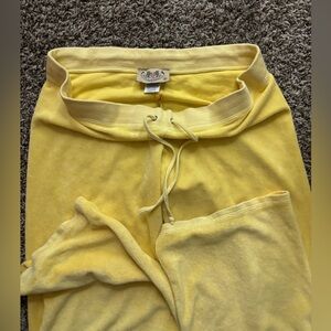 Juicy Couture Y2K Yellow Terry Sweats Medium